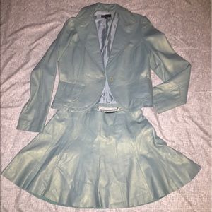 BEBE Turquoise leather jacket